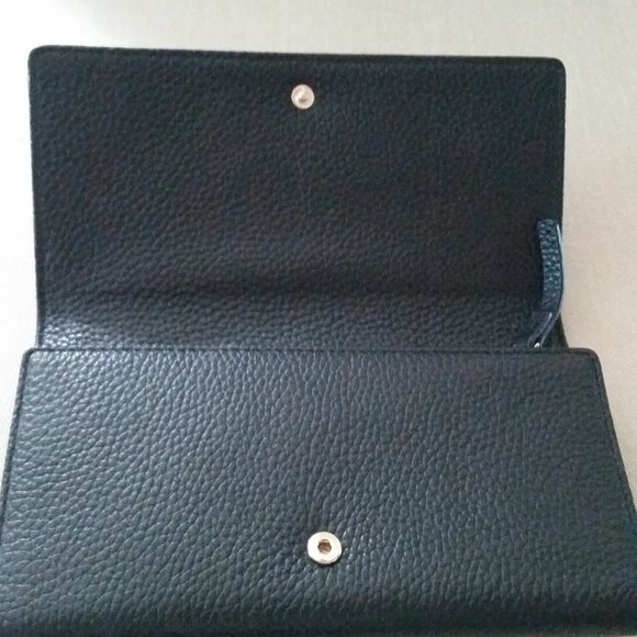 Kate Spade New York black leather tri-fold wallet - Picture 4 of 8